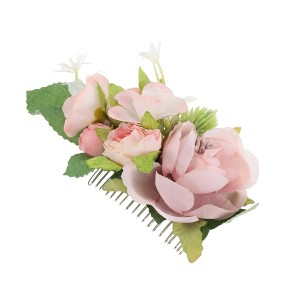 Unique Bargains Women's Convenient Simulated Flowers Hair Clip Comb 1 Pc - 1 of 4
