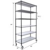 NicBex 82/84"H 6 Tier Wire Shelving Unit,6000LBS Height Adjustable Garage Storage Shelves,Heavy Duty Storage Rack with Wheels & Shelf Linerss - 3 of 4
