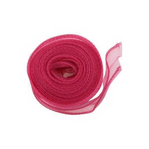 Unique Bargains Ribbon Plain Fishtail Organza Simple Style Polyester 354.33"x1.57" 1Pcs - 1 of 3