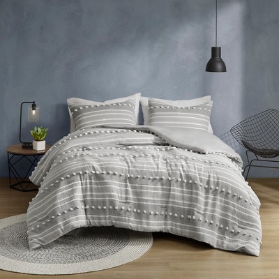 3 Pcs Stylish Clipped Jacquard Boho Comforter Set,All Season Home Textile Lightweight Fluffy Bedding Set fits Modern Bedroom Decor