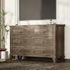 Farmhouse 6-Drawer Dresser with Vintage Handles, TV Stand Compatible - 4 of 4