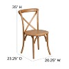 Emma and Oliver Stackable Wood Cross Back Dining Chair - image 4 of 4