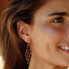 Ross-Simons 16.00 ct. t.w. Garnet Chandelier Earrings in 18kt Gold Over Sterling - 2 of 3