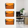 VEVOR File Wall Rack, Three-Piece 1 Pocket Mesh Wall File Holder, Wall Mounted Magazine Mail Paper & Document Storage Folder, Black - 2 of 4