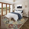 coucheta Washable Vintage Area Rugs, Non-Slip Stain-Resistant Ultra-Soft Low Pile Carpet, Easy to Clean Indoor Rugs, for Office, Bedroom, Living Room - 2 of 4