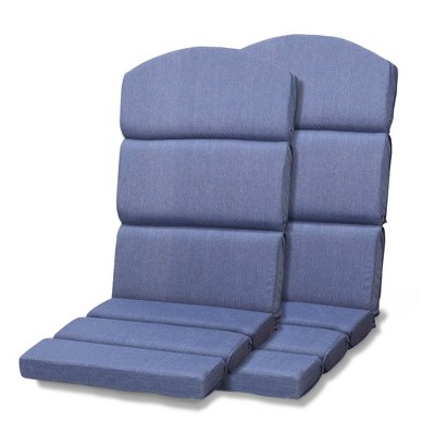Aoodor Patio Chair Cushions for Adirondack Chairs, High-Back Design, 52"x20"x2.5" Olefin Fabric Slipcovers with Ties, for Outdoor Furniture, Set of 2