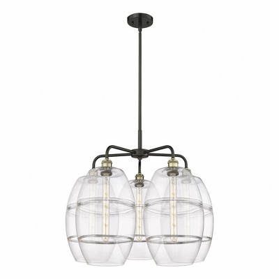 Vaz - 5 Light Stem Hung Chandelier In Industrial Style-24 Inches Tall and 28 Inches Wide