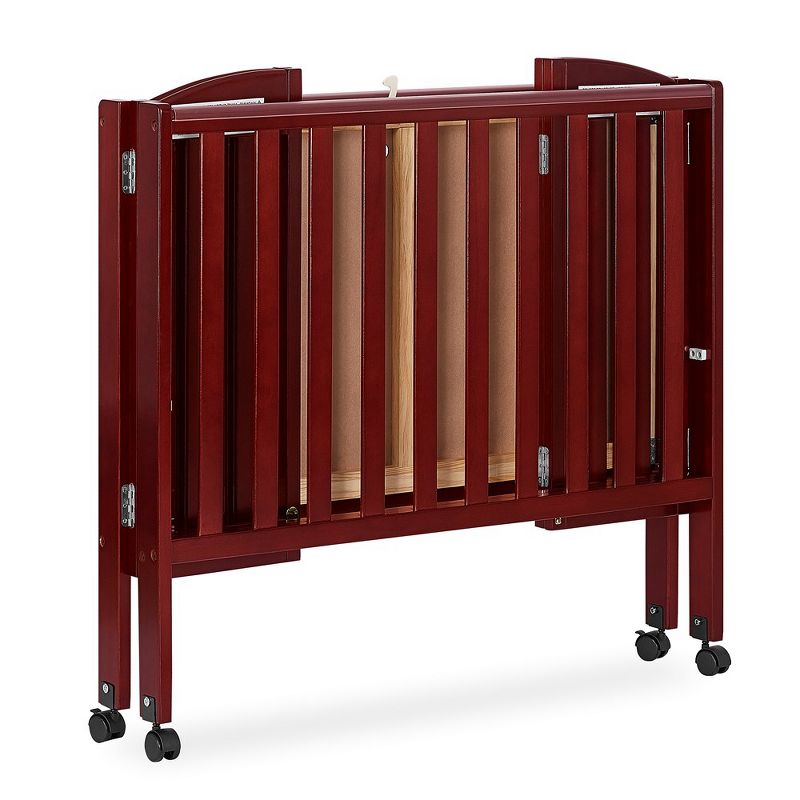 Dream On Me 2 in 1 Folding Portable Crib, Cherry, 3 of 6