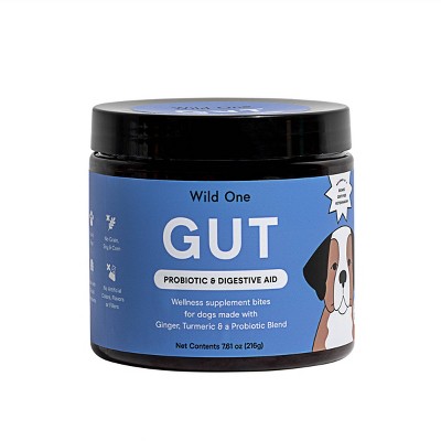 Wild One GUT Probiotic & Digestive Aid Wellness Supplement Soft Chews for Dogs - 120ct