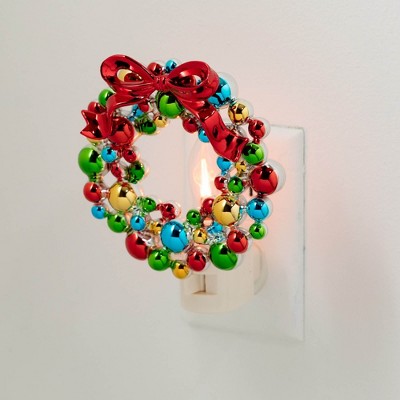 5.75"H Sullivans Christmas Wreath Nightlight  Multicolor