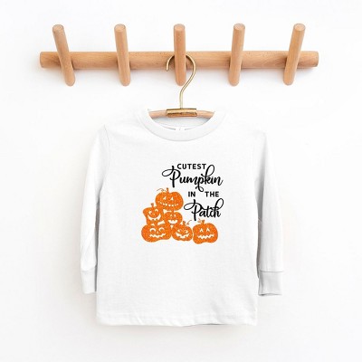 The Juniper Shop Cutest Pumpkin In The Patch Glitter Youth Long Sleeve Tee