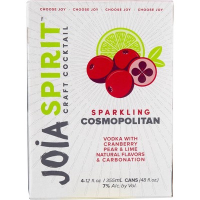 Joia Spirit Sparkling Cosmopolitan Cocktail - 4pk/12 fl oz Cans