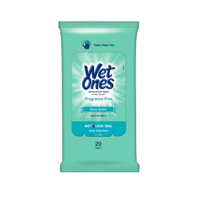 wet hand wipes