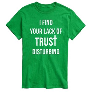 Men's - Instant Message - Lack Of Trust Disturbing Short Sleeve Graphic T-Shirt - 1 of 4