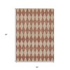 Orange And Copper Geometric Washable Indoor Outdoor Area Rug - 3 of 4
