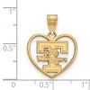 Black Bow Jewelry 14k Yellow Gold Plated Sterling Silver Tennessee Volunteers NCAA Pendant - 2 of 3