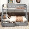 Whisen Wood Bunk Bed with Drawers, Convertible Beds - 3 of 4