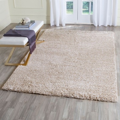 Sand Ivory Hand-Tufted Shag 4' x 6' Area Rug