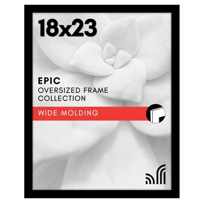 Americanflat 18x23 Poster Frame with Polished Plexiglass, Epic Collection, Gallery Wall Frames with Engineered Wood, Black