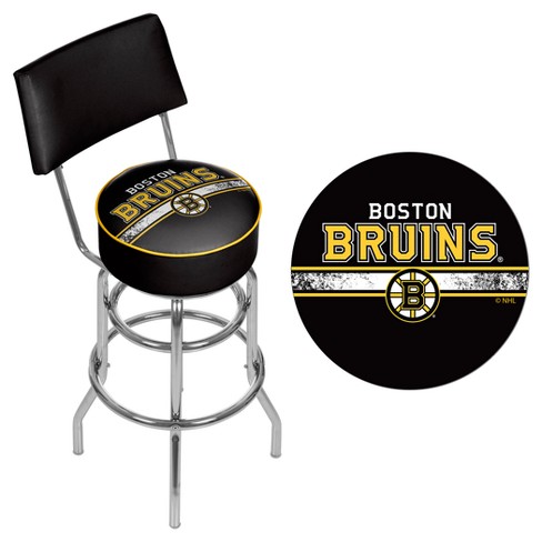 Nhl Boston Bruins Swivel Bar Stool With Back