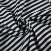 Womens Casual Straight Leg Lounge Pants Wide Leg Stripe Pattern Mid Waisted Oversize Long Pants Black S - 4 of 4