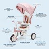 7-in-1 Foldable Baby Tricycle with Adjustable Parent Handle,Toddler Trike with Safety Harness - 4 of 4