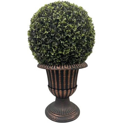 Artificial Plant Topiary Ball, Ball Topiary in Square Pot for Home Office Outdoor and Indoor Decor Porch Plants