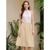 INSPIRE CHIC Women's High Waist Pleated Front Business Casual Work Flare A-Line Skirts - 2 of 4