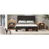 TOAOTBNBO Upholstered Platform Bed with Storage, Soft Full Bed Frame with Wood Slats, Industrial Full Size Bed for Great Sleep - 4 of 4