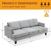 Gerrico 89" 3 Seater Sofa Couch with Deep Seats, Upholstered Sofa with Armrests, Comfy Couches for Living Room, Apartment and Office - 3 of 4