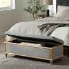 GDFStudio Shanter French Country Fabric Upholstered Storage Ottoman Bench - 3 of 4