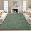 Indoor Modern Geometric Bordered Large Living Room Rugs, Washable Non Slip Throw Carpet for Bedroom, Soft Stain Resistant Floor Cover for Dining Room - 2 of 4