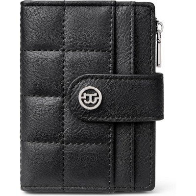 BEAFUP Small Wallet for Women,PU Leather RFID Blocking Card Holder Bifold Compact Wallets With Zipper Coin Pocket