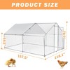 Large Metal Chicken Coop, Chicken Coop Run for Yard Outdoor Walk-in Hen House with Waterproof Cover, Farm Poultry Cage - 2 of 4