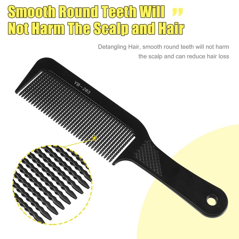 Unique Bargains Wide Tooth Comb for Curly Hair Wet Hair Long Thick Wavy Hair Detangling Comb Hair Combs for Women and Men Black, 3 of 7