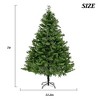 NAYSAYE 7FT Spruce PE Christmas Tree Full Branches with Hinged Design and Foldable Metal Stand for Holiday Home Decor, Green, 51.2"*51.2"*82.6" - 3 of 4