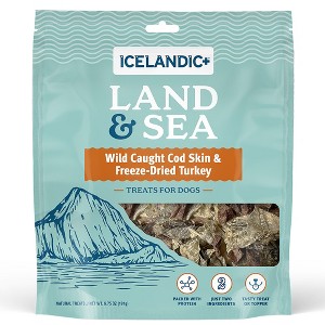 Icelandic+ Land & Sea Wild Caught Cod Skin & Freeze-Dried Turkey - 6.75oz - 1 of 4