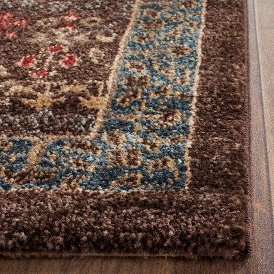 Hand-knotted Red and Navy Synthetic Traditional Oriental Rug