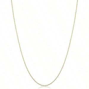 Yellow Gold Women's Classic Rope Chain Pendant Necklace, Polished Spring Ring - 1 of 4