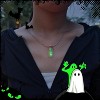 Halloween Ghost Bottle Necklace - Spirit in a Jar Gift - 3 of 4