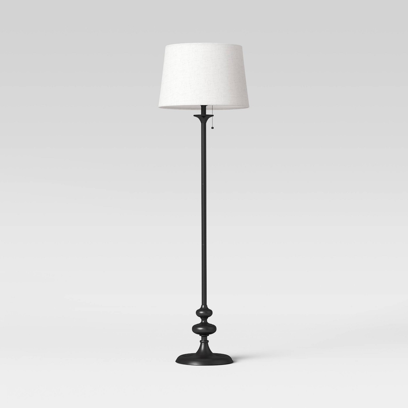 62.5"x16" Londonberry Stick Floor Lamp Black by Threshold
