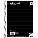 College Ruled 1 Subject Flexible Paperboard Cover Spiral Notebook - up & up™