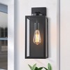 C Cattleya 1-Light Large Black Outdoor Hardwired Wall Lantern Sconce - 2 of 4