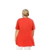 Women's Cotton Applique Short Sleeve V-Neck Top - Plus - On The Plus Side - 2 of 3