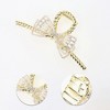 Unique Bargains Women's Fashion Bow Rhinestones Hair Clips 4.53"x2.17"x1.77" Glod Tone 1 Pc - 3 of 3