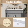 24'' Retro-Style Bathroom Vanity with Resin Sink, 2-Tier Modern Bathroom Storage Cabinet with Soft-Closing Doors - ModernLuxe - 4 of 4