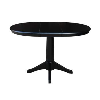 36" Magnolia Round Top Dining Table with 12" Leaf - International Concepts