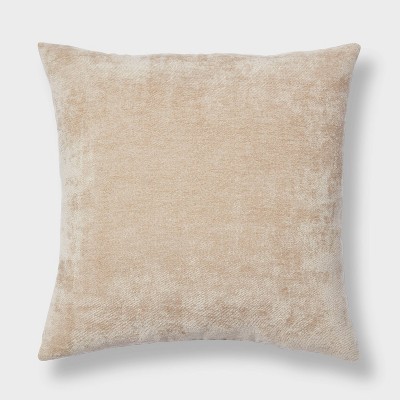 Oversized Quilted Solid Square Pillow Chambray - Threshold™