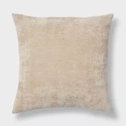 Oversized Chenille Square Throw Pillow Neutral - Threshold™