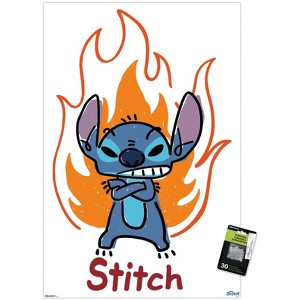 Trends International Disney Lilo & Stitch (2002) - Fire & Attitude Unframed Wall Poster Prints - 1 of 4